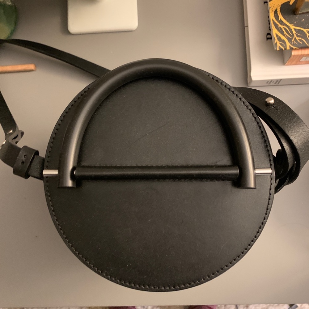 Building block drum bag in black leather - Picture 5 of 6